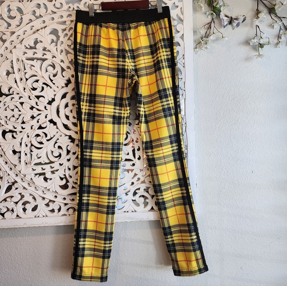 PAM& GELA HIGH WAISTED YELLOW PLAID SIZE SMALL. - Picture 13 of 15